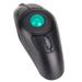2.4G Wireless Air Mouse Handheld Trackball Mouse USB Port Thumb Controlled Handheld Trackball Mouse (Black)