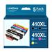 410xl Ink Cartridge with Latest Chips Replacement for Epson 410XL 410 T410XL work for Epson Expression XP-7100 XP-530 XP-630 XP640 XP-830 XP635 Printer(Black Cyan Magenta Yellow Photo Black 5 Pack)
