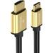 Mini HDMI to HDMI 8K Cable[Gold-plated shell Braided] High Speed 4K@120Hz 4K@60Hz HDMI 2.1 Cord Compatible