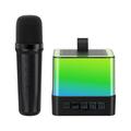 Outoloxit Karaoke Machine with 1 Wireless Microphone Portable Bluetooth Speaker with HD Sound PA System Support Vocal Cut USB SD AUX Input for Party Meeting