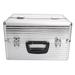 Winado Aluminum Makeup Jewelry Storage Case Travel Cosmetic Organizer Train Case Silver