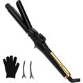 MAXT Curling Irons 1-1/4 Inch Waver Curling Wand Ceramic Tourmaline Hair Curler Dual Voltage Curlers Long Lasting Curls & Waves Hair Wand with 5 Heat Settings Glove Clips Include