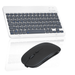 Rechargeable Bluetooth Keyboard and Mouse Combo Ultra Slim Full-Size Keyboard and Mouse for Lenovo Yoga Tablet 10 and All Bluetooth Enabled Mac/Tablet/iPad/PC/Laptop - Shadow Grey with Purple Mouse