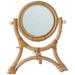 Girls Makeup Mirror Bedroom Desk Mirrors Rattan for Wall 36 Inch Round Vintage Hand