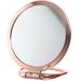 Double Sided Folding Mirror Magnifying Makeup Student Girl Desk Outdoor Silver Mirrors Travel Vanity