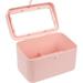 Cosmetic Storage Box Lipstick Organizer Vanity Table Dresser Dressing Office Pink Plastic