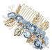 Faux Floral Bride Hair Side Comb Bridal Headgear Rhinestone Bobby Pins Barrettes Flower Women s