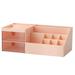 Cglfd Clearance Makeup Table Drawer Type Storage Rack Cosmetic Dressing Table Sorting Plastic Desktop Makeup Lipstick Storage Box Pink