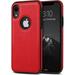 Leather Case Designed for Apple iPhone XR Case Luxury Leather Case Business Vintage Elegant Slim Non-Slip Soft Grip Shockproof Protective Cover for Apple iPhone XR Red