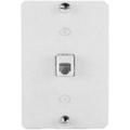 Legrand - OnQ Terminating Wall Phone Plate Single 1 Gang 6P6C RJ25 Phone Jack Wall Plate for Phone Access White