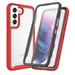 ELEHOLD Clear Case for Samsung Galaxy A15 with Built in Screen Protector Protective Front Case Rugged Clear Back Shell Shockproof Flexible Bumper Scratch-Resistant Non-Yellowing Case Red