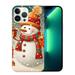 COMIO Case for iPhone (14) Christmas Protector Gel Slim Drop Proof Heavy Duty Protection Cover Compatible with iPhone (14) & Christmas Theme Design Pattern Pattern (Christmas Snowman)