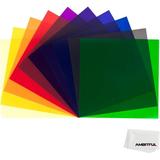 12 x 12 30x30cm 11pcs Color Correction Gels Set Color Gel Filter Film for Video Light Studio Flash Strobe