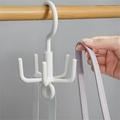 Aufmer Hangers for Closet 4 Claws 360 Degree Rotatable 6.3 Inches Large Size Twirl Stackable Hooks Tie Racks for Scarves Belts Ties Clothes Bags Shoes Scarf Closet Organizer Closet Storage