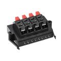 8Way Spring Speaker Terminal Clip Push Release Connector Audio Cable Terminals Strip Block Black Red WP8-11 1Pcs