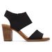 TOMS Women's Black Majorca Cutout Heeled Sandals, Size 9.5