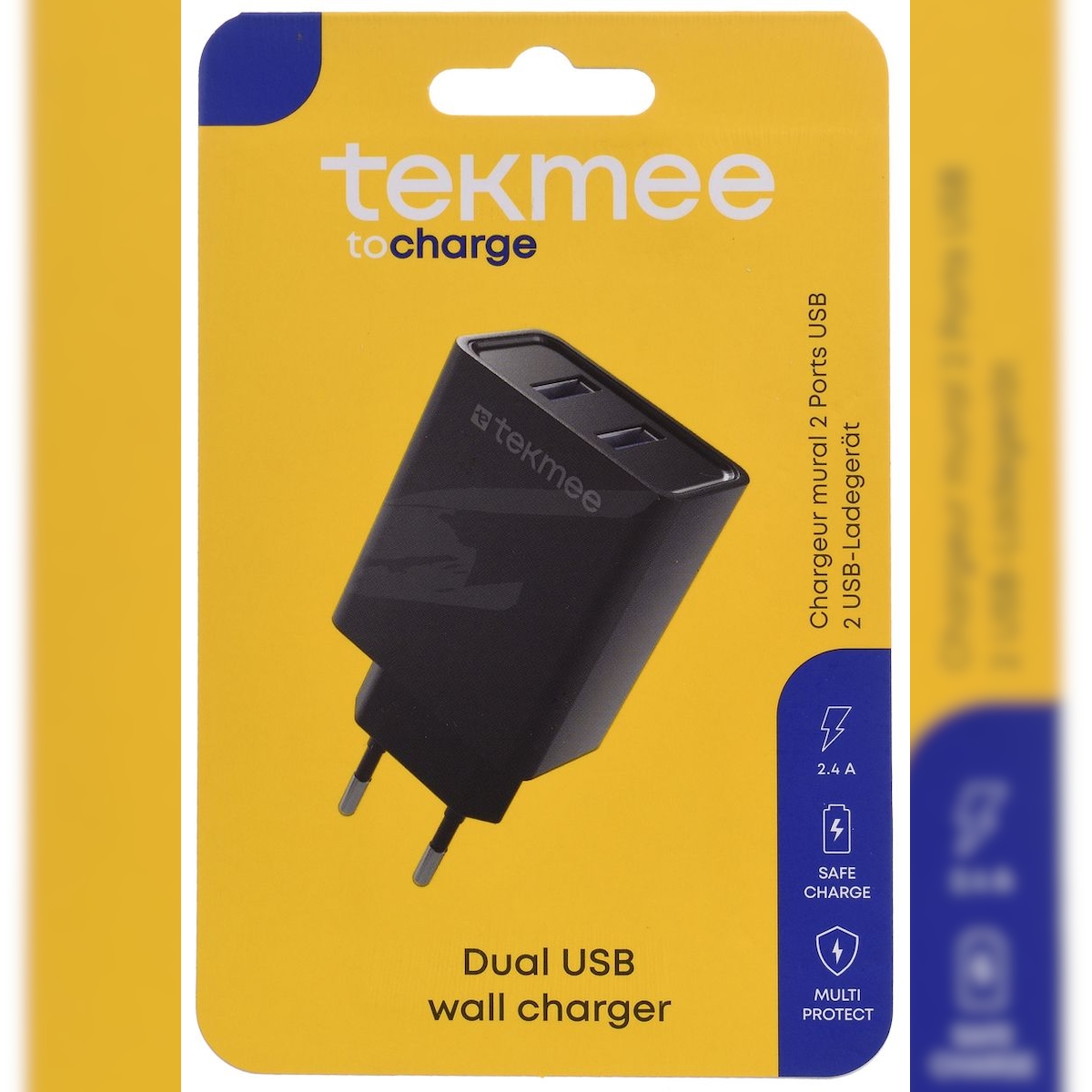 TEKMEE 40 43 01 86 Ladeadapter 2x USB-A schwarz Image