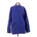 Nike Fleece Jacket: Mid-Length Blue Print Jackets & Outerwear - Women's Size Large