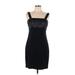 Ann Taylor Cocktail Dress - Sheath Square Sleeveless: Black Solid Dresses - Women's Size 10