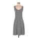 PrAna Casual Dress - A-Line Scoop Neck Sleeveless: Gray Print Dresses - Women's Size Small
