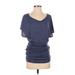 Victoria's Secret Casual Dress - Mini Scoop Neck Short sleeves: Blue Dresses - Women's Size Small