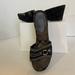 Coach Shoes | Coach Sandals Platform Wedge Signature Classic Black Gray Womens Shoes Size 9.5 | Color: Black/Gray | Size: 9.5