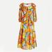 J. Crew Dresses | J Crew Tropical Floral Dress Size S Nwt | Color: Orange/Yellow | Size: S