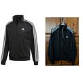 Adidas Jackets & Coats | Adidas Mens Essentials 3-Stripe Black & White Tricot Track Full Zip Jacket Nwt | Color: Black/White | Size: M