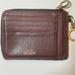 Kate Spade Bags | Kate Spade Burgundy Leather Card Wallet Id Holder Keychain Pocket Purse | Color: Black/Brown | Size: Os