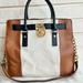 Michael Kors Bags | Michael Kors Colorblock Laptop Work Handbag Hamilton Raven Tote Satchel | Color: Black/Tan | Size: Os