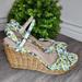 Kate Spade Shoes | Kate Spade Wedge Sandal | Color: Green/White | Size: 11