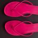 J. Crew Shoes | J.Crew Neon Pink Easy Summer Leather Flats Sz 6 | Color: Pink | Size: 6
