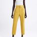 Anthropologie Pants & Jumpsuits | Anthropologie 6 Yellow Linen Blend Belted High Rise Pleated Wide Leg Crop Pant | Color: Yellow | Size: 6