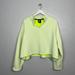 Nike Tops | Nike Tech Women Xl Neon Green White Cropped Sweatshirt Top 1/4 Zip Fleece Loose | Color: Green/White | Size: Xl