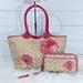 Coach Bags | Coach Bleeker Floral Appliqu Tote And Wallet Set | Color: Pink/Tan | Size: Os