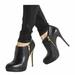 Michael Kors Shoes | Michael Kors Black Leather And Snakeskin Print Ankle Booties | Color: Black/Gold | Size: 8.5