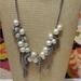 J. Crew Jewelry | J. Crew Silver Faux Pearl And Chain Goth Necklace | Color: Silver/White | Size: Os