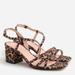 J. Crew Shoes | J. Crew Odette Leopard Print Block Heel Leather Strappy Sandals Size 6 | Color: Black/Tan | Size: 6