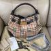 Burberry Bags | Burberry Haymarket Nova Check Satchel Handbag | Color: Brown/Tan | Size: Os