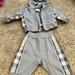 Burberry Matching Sets | Burberry Hoodie And Jogger Set. Size 6 Months | Color: Gray | Size: 6 Months