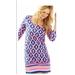 Lilly Pulitzer Dresses | Lilly Pulitzer Womens Small Beacon Pima Cotton 3/4 Sleeve Pink & Blue Dress | Color: Blue/Pink | Size: S