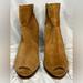 Michael Kors Shoes | Michael Kors Tan Peep Toe Suede Heeled Boots | Color: Tan | Size: 11