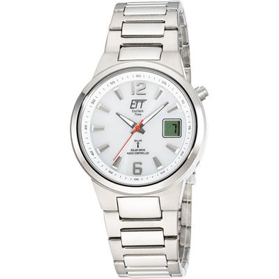 Funkuhr ETT "Everest", grau (titsnsilberfarben), Armbanduhren, Herren, Armbanduhr, Herrenuhr, Datum, Solar, Titan Image