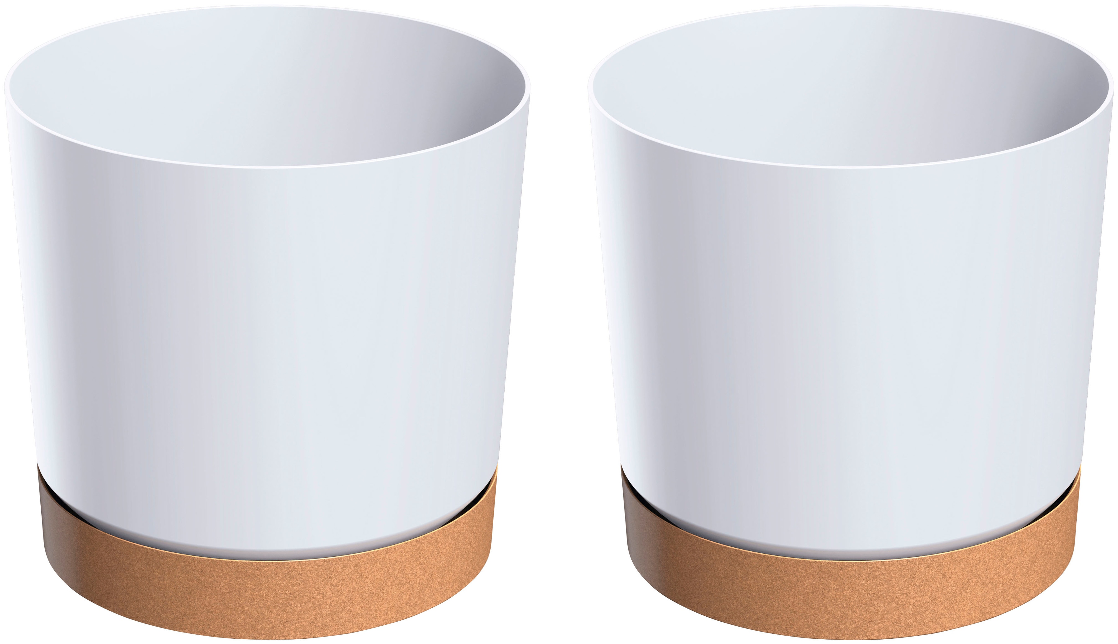 Blumentopf PROSPERPLAST "TUBO PM", weiß, H:28,3cm Ø:29,2cm, Kunststoff, Pflanzgefäße