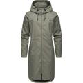 Outdoorjacke RAGWEAR "Belinka", Damen, Gr. S (36), grün (helloliv), Obermaterial: 100% Polyester, Innenfutter: 100% Polyester, Basic, gerade knieumspielend, Langarm mit Knöpfen normaler Saum mit Druckknöpfen, Jacken, Wasserdichte lange und sehr...