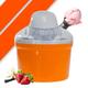 BONPLUS BP 1.2L Ice Cream Maker Machine, Homemade Ice Cream, Professional Ice Cream Machine, Sorbet and Frozen Yogurt Maker, Home (Orange)