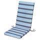 Waterproof High Back Chair Cushion With Ties 120x45x4cm | Indoors/Outdoors Patio Seat Pad Cushion For Garden Chairs, Loungers, Recliner, Relaxer | Water-Resistant Material |Zig Zag Blue