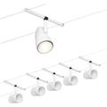 Paulmann 94467 CorDuo Cable System – Basic Lighting Set Cup DC, Max 5 x 10 Watt Extendable Matt White Plastic GU5.3 Wire Cable System Without Bulbs