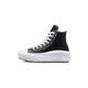 CONVERSE Women's Chuck Taylor All Star Move Platform FOUNDATIONAL Leather Sneaker, 4 UK Black/White/White