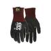 MCR Safety Cut Pro 18 Gauge Kevlar/Steel Shell Cut Resistant Work Gloves Nitrile Foam Palm and Fingertips Black Large 9388NFL